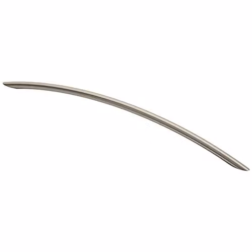 Loops Curved Bow Cabinet Pull Handle in Brushed Silver, 320mm Fixing Centres, 372 x 10mm