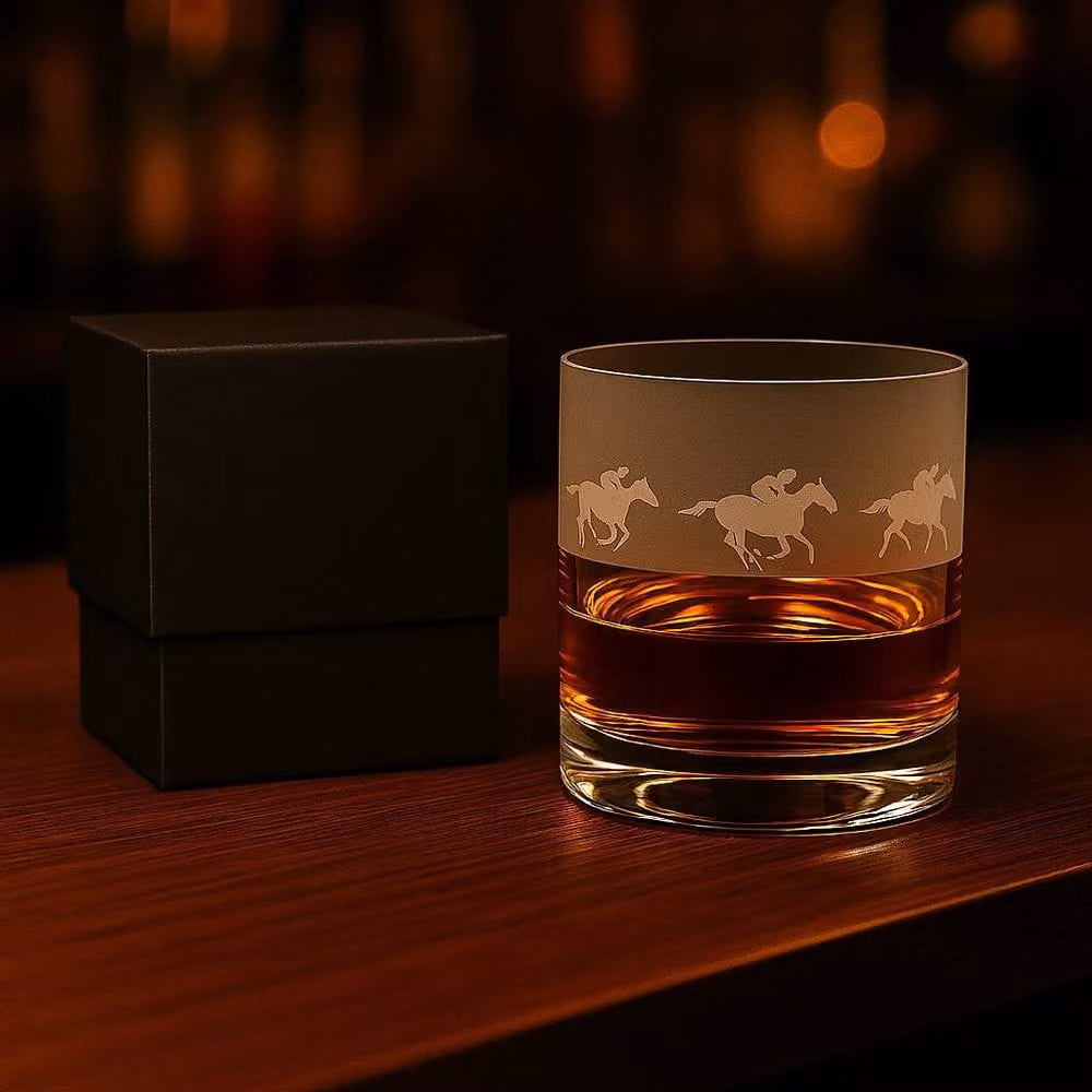 Milford Collection Animo Racehorse Whisky Tumbler Glass in Clear – 2
