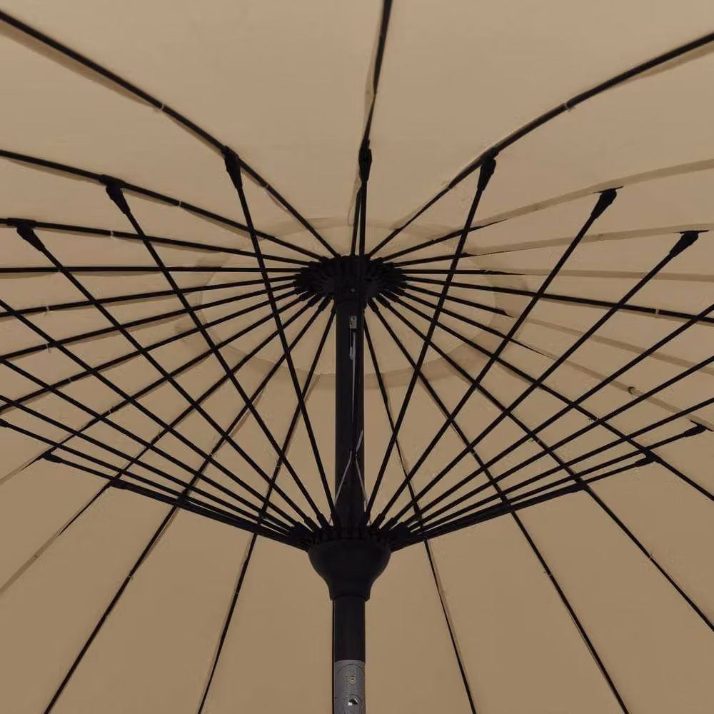 Berkfield Home Outdoor Parasol with Aluminium Pole, Beige, 270 cm – 3