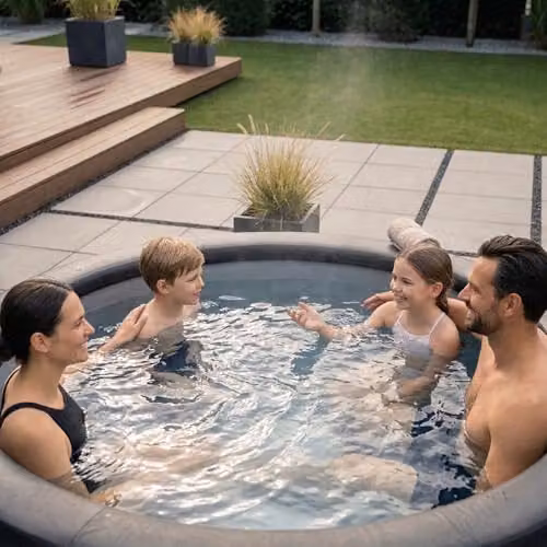 Wave Tahoe 4 Person Eco Foam Hot Tub in Flint Grey with Integrated Heater and WiFi App Control – 7