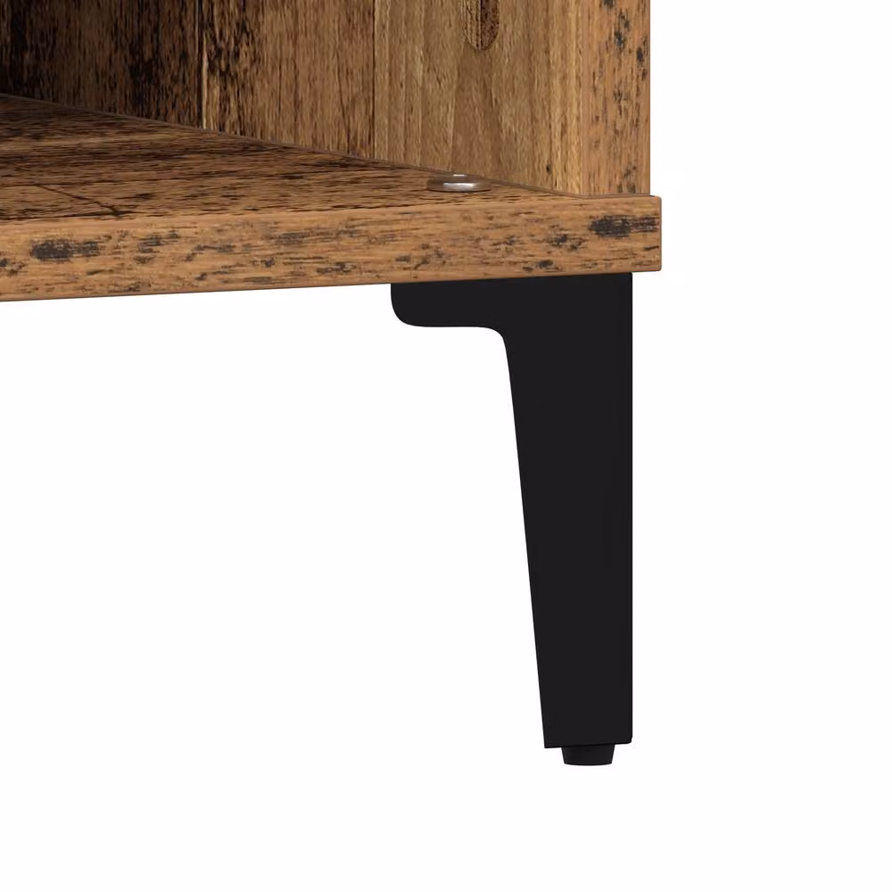 Berkfield Home Rustic Square Coffee Table in Brown, W/D/H: 60 x 60 x 30 cm – 4