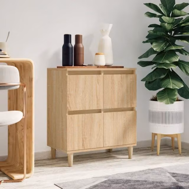 Berkfield Home Sonoma Oak Sideboard in Brown, W/D/H: 60 x 35 x 70 cm