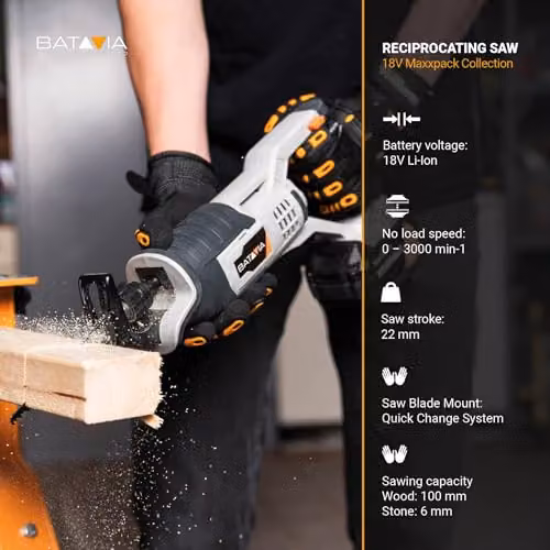 Batavia MAXXPACK 18V Reciprocating Saw Bare Unit, Grey – 5