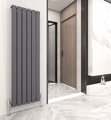 MCC Direct Anthracite Designer Flat Panel Single Central Heating Radiator, H: 1600 cm, W: 40.8 cm – 1