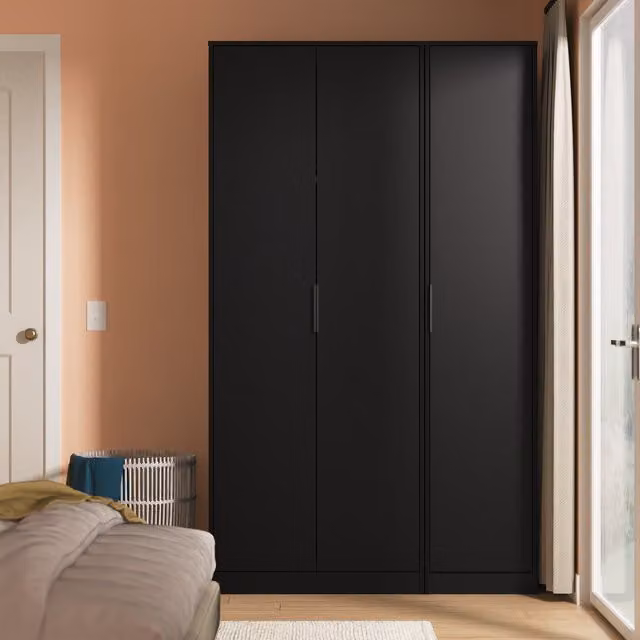 Ready Assembled 2 U Fuji 3 Door Wardrobe in Black