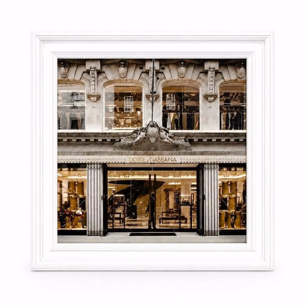 HOME LUXE INTERIOR Dolce & Gabbana White Step Frame Wall Art, 40 x 40 cm – 2