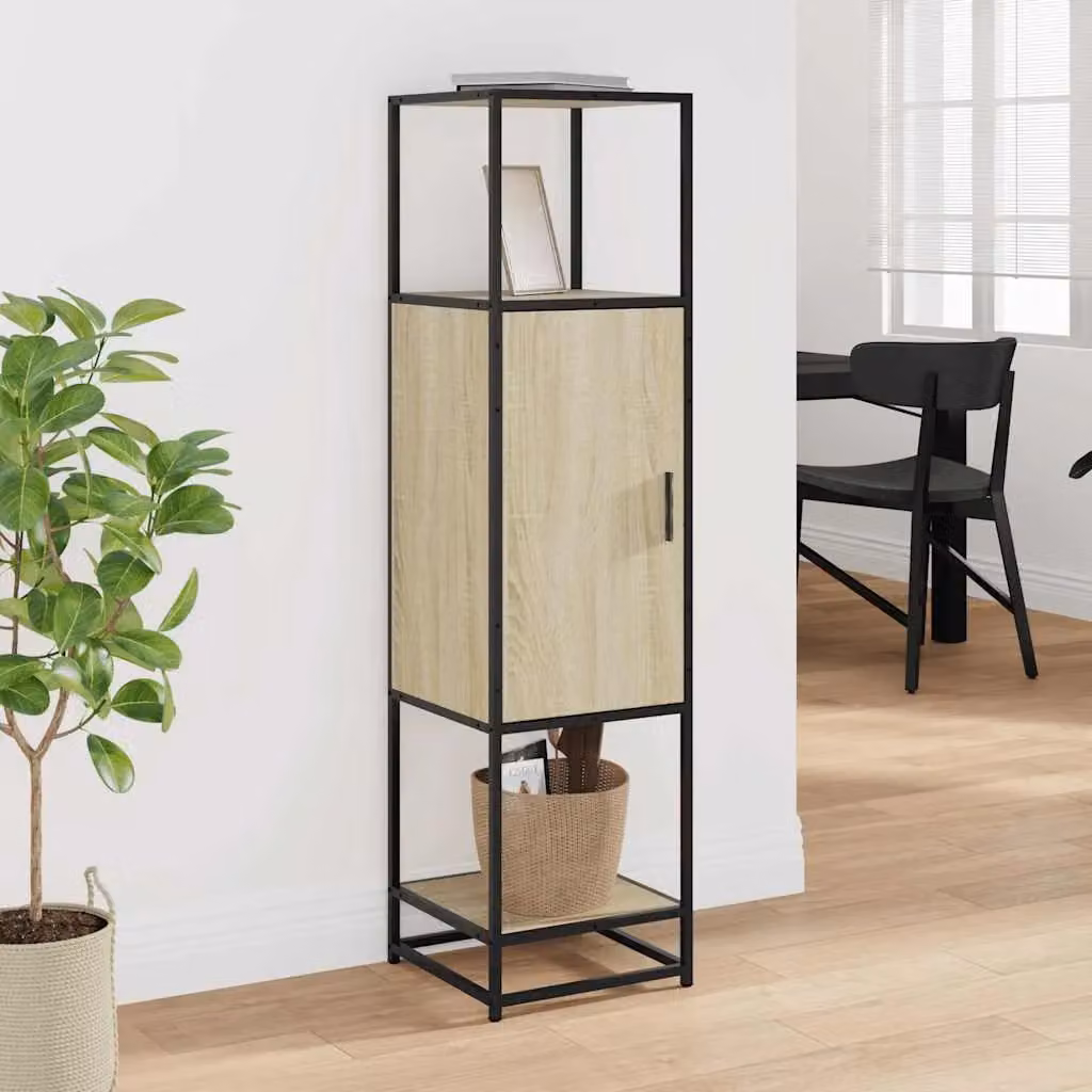 Berkfield Home Sonoma Oak Highboard in Brown, W/D/H: 35.5 x 35 x 139 cm – 3