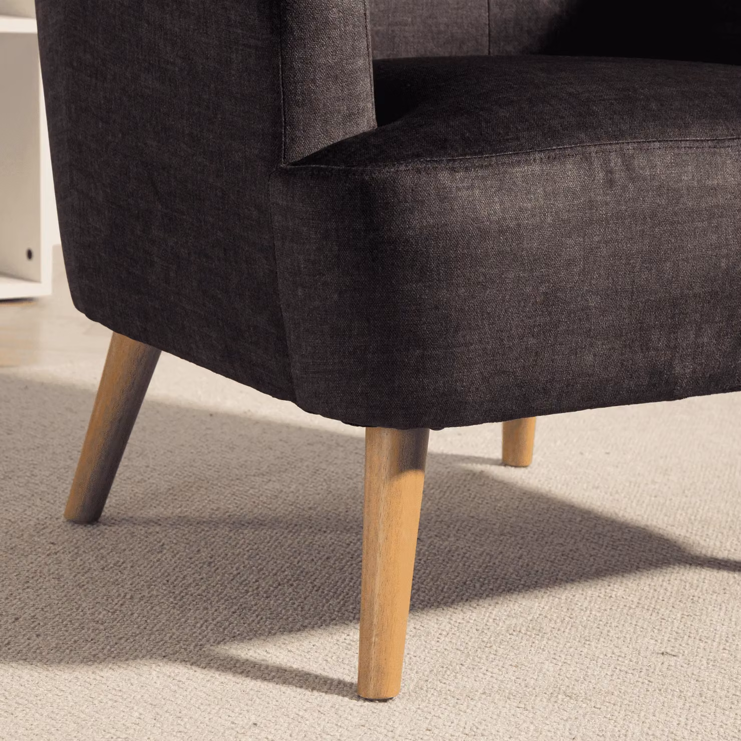Home Source Arta Modern Upholstered Accent Armchair in Grey – 5