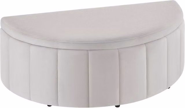 tectake Moon Upholstered Bench in Beige – 1