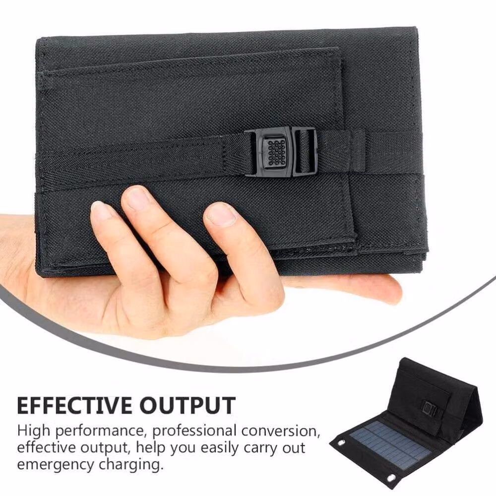 Ventryn 20W Folding Solar Power Bank USB Phone Charger in Black – 2