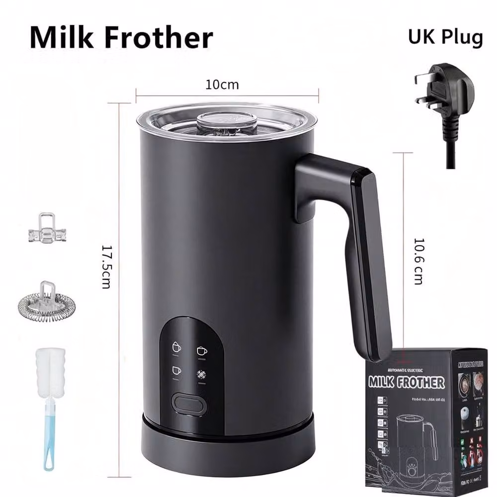 Kelvenix 2026 4-in-1 Electric Milk Frother with Cocoa Function in Black – 2