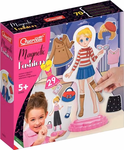 Quercetti Magnetic Fashion Anna Multicolour and Black Creative Character Set