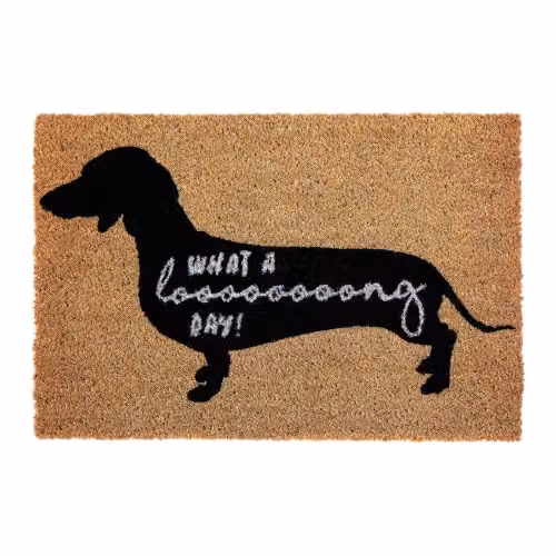 Orsina What A Long Day Sausage Dog Doormat, Humorous Coir and PVC Mat with Dachshund Print, W/D/H: 100 x 60 x 2 cm – 2