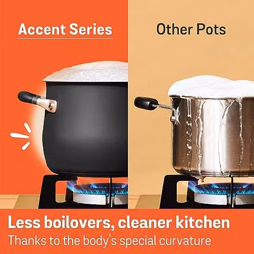 Meyer Accent Black Stainless Steel Casserole Dish with 4.7 l Capacity – 4