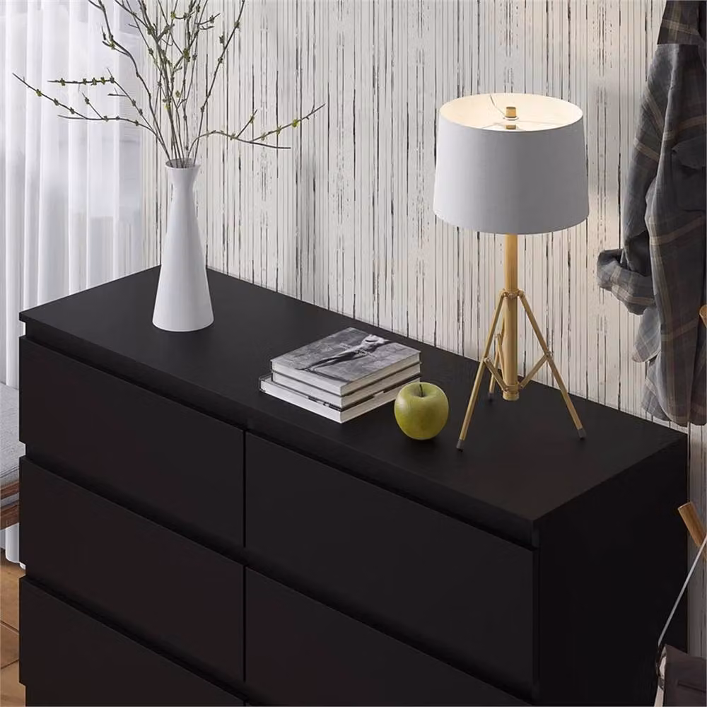 FLAVORA Scandinavian Matt Black 6 Drawer Handleless Chest of Drawers for your Bedroom W: 100 cm, D: 100 cm, H: 100 cm – 3
