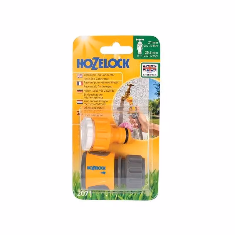 Hozelock 2071 Threaded Tap and Soft Touch Hose End Connector Set, Multicolour – 2