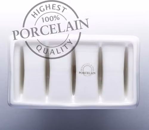 Wm Bartleet & Sons Traditional 4 Slot Porcelain Toast Rack in White – 5