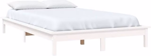 Berkfield Home Beautiful Bed Frame, White Solid Wood Pine, Super King Size, W/D/H: 180 x 200 x 191.5 cm