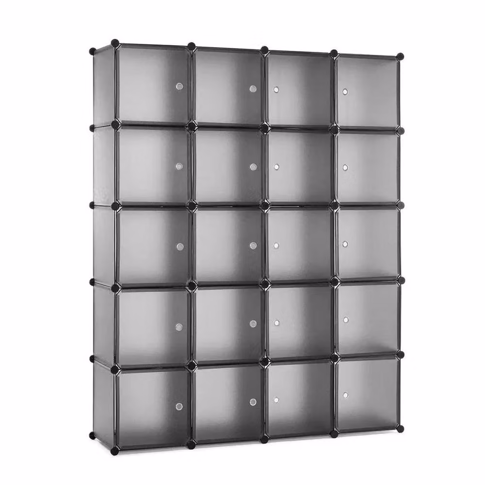 FORGEVIO 20 Cube DIY Wardrobe and Plastic Cupboard Organiser in Grey – 2