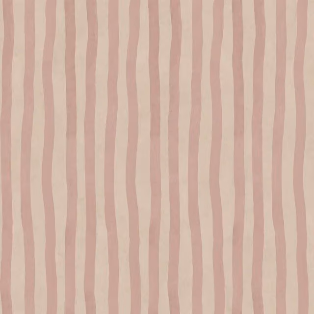 House of Hackney Artist's Stripe Wallpaper in Pink Sakura & Astrantia Botanical Design