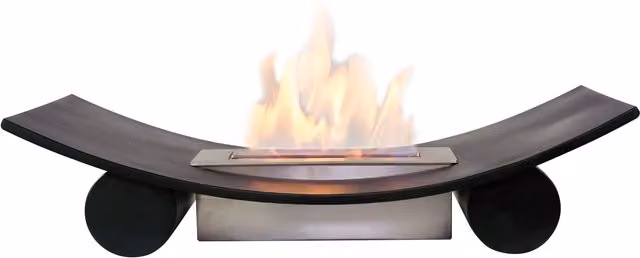Adam Fires & Fireplaces Calda Freestanding Bio Ethanol Fire in Black – 1
