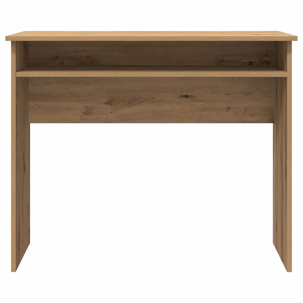 Berkfield Artisan Oak Writing Desk in Brown, W/D/H: 90 x 50 x 74 cm – 5