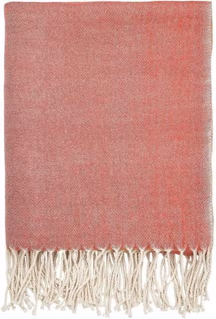 Sanderson Woven Floral Throw with Fringes, Multicolour, W: 130 cm, D: 170 cm