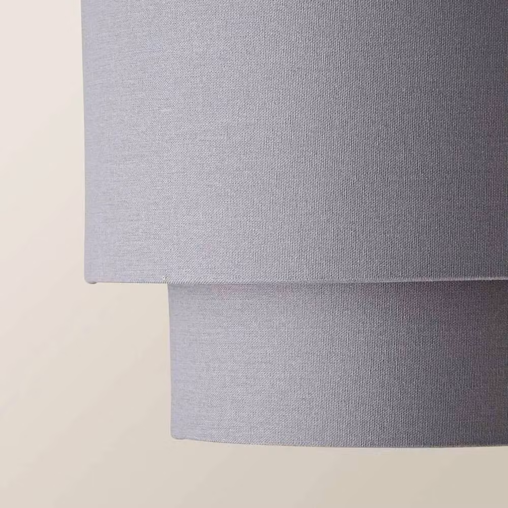 FORGEVIO Modern Grey Fabric Cylinder Lamp Shade for Ceiling Lights – 3