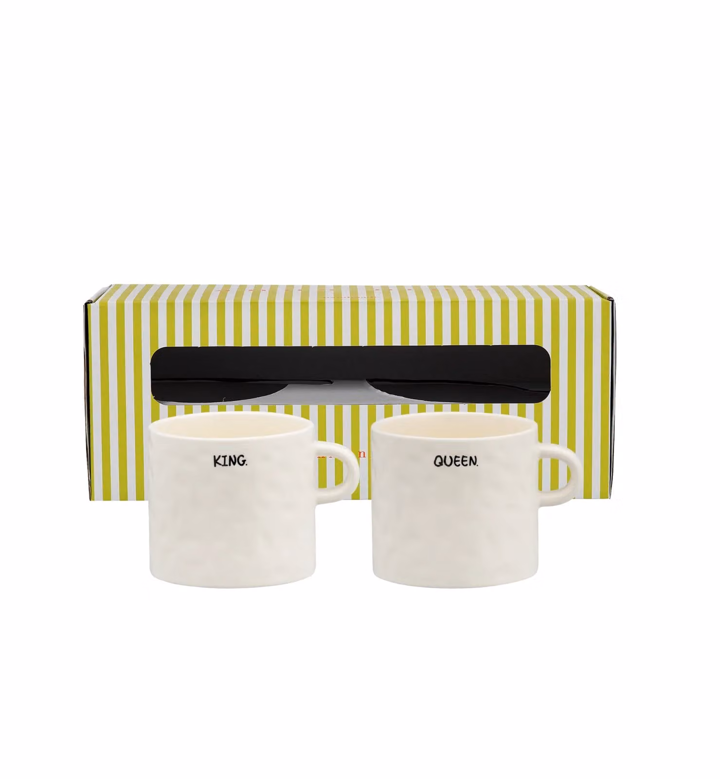 Anna + Nina Royal White Stoneware Tea Mug Set of 2
