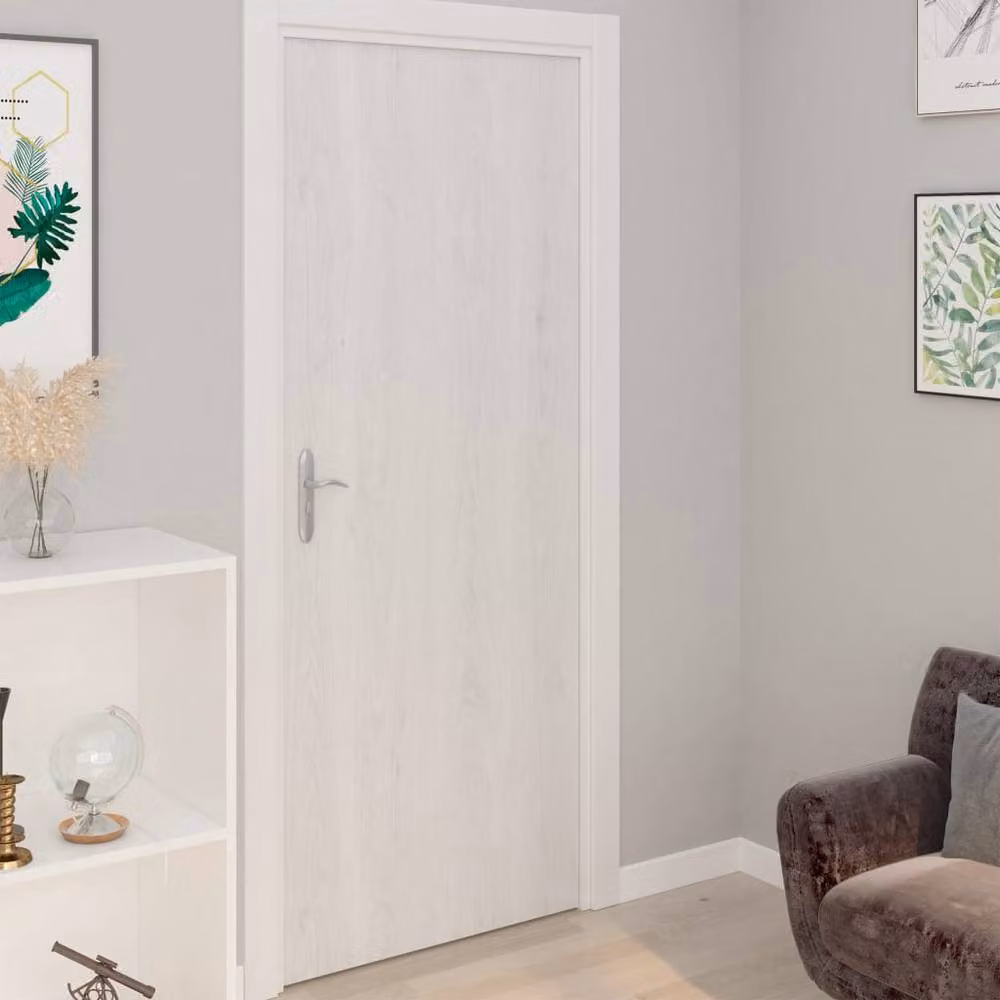 Berkfield Home Self-adhesive White Wood Door Films, 2 Pack, W: 90 cm x H: 210 cm – 2