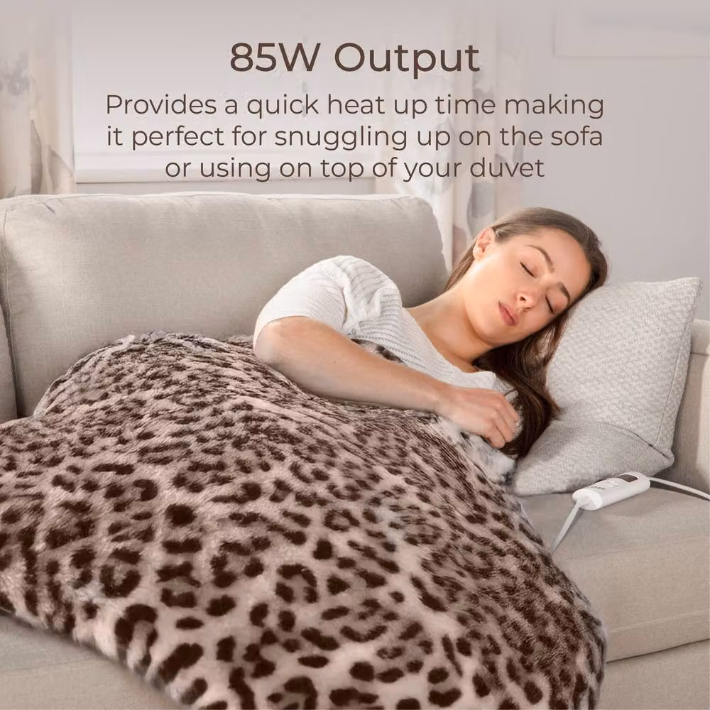 Carmen Double Electric Fleece and Faux Fur Over Blanket in Multicolour – 3
