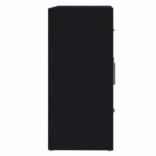 vidaXL Modern Black Sideboard in Matt MDF, W/D/H: 91 x 29.5 x 65 cm – 4