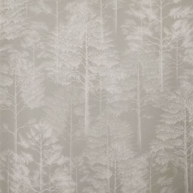 I Love Wallpaper Art Deco Floral Wallpaper in White and Grey