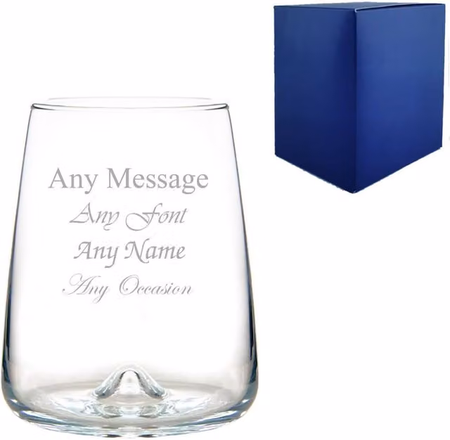 Uniqueful Personalised Terra Tumbler Glass, 588 ml, Clear
