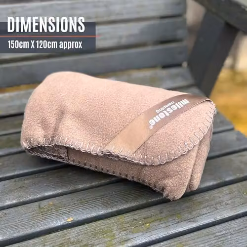 Milestone Camping Thermal Fleece Blanket in Sand, W/D: 120 x 150 cm – 2