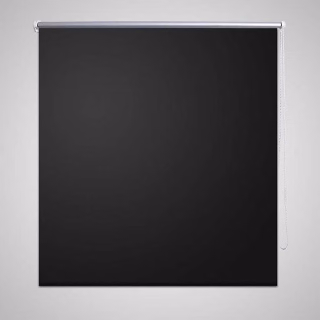 Berkfield Home Blackout Roller Blind, Thermal Insulating, Black, W: 160 cm, H: 230 cm