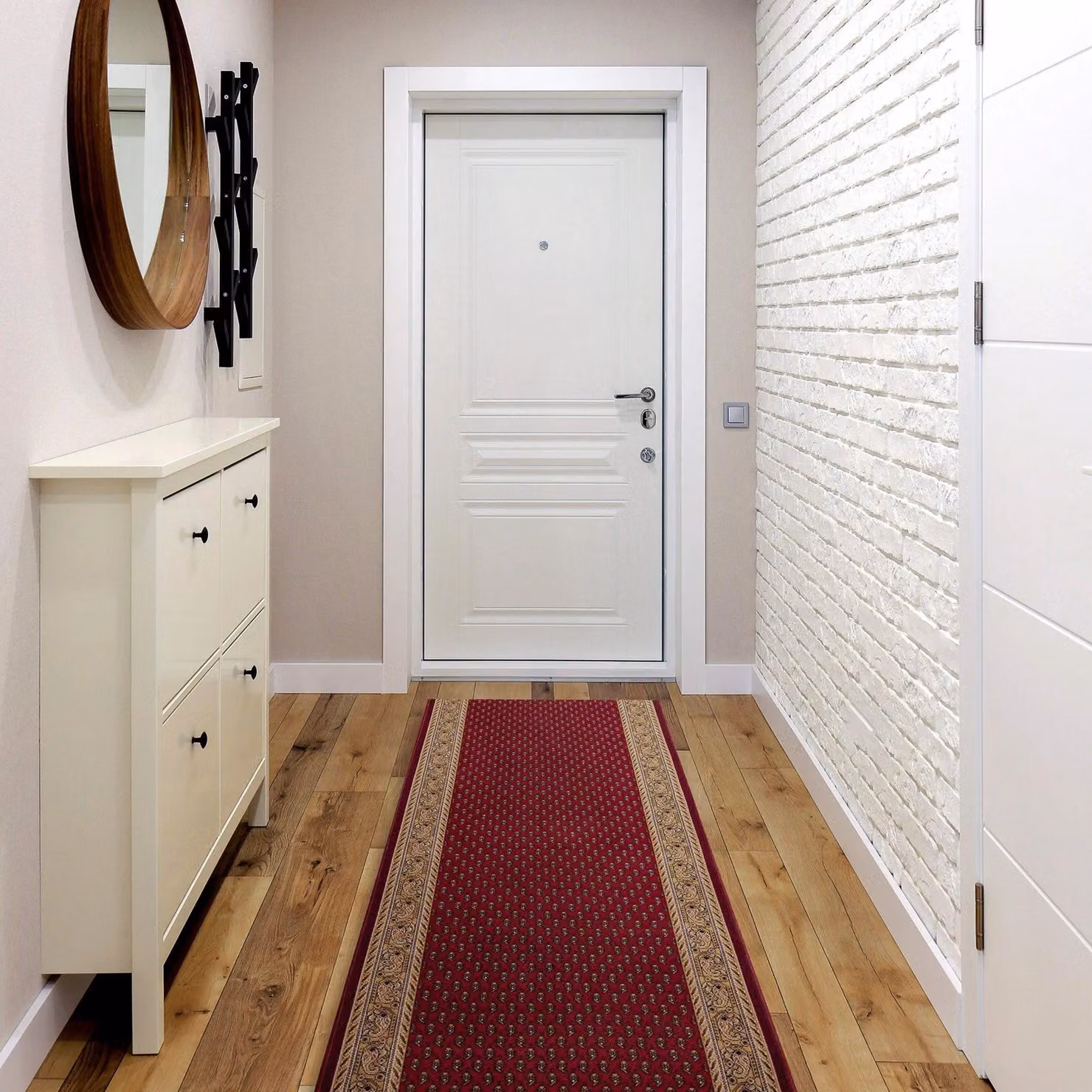 RugsX Anti-Slip Inca Oriental Runner in Red, W/D/H: 80 x 440 cm – 4
