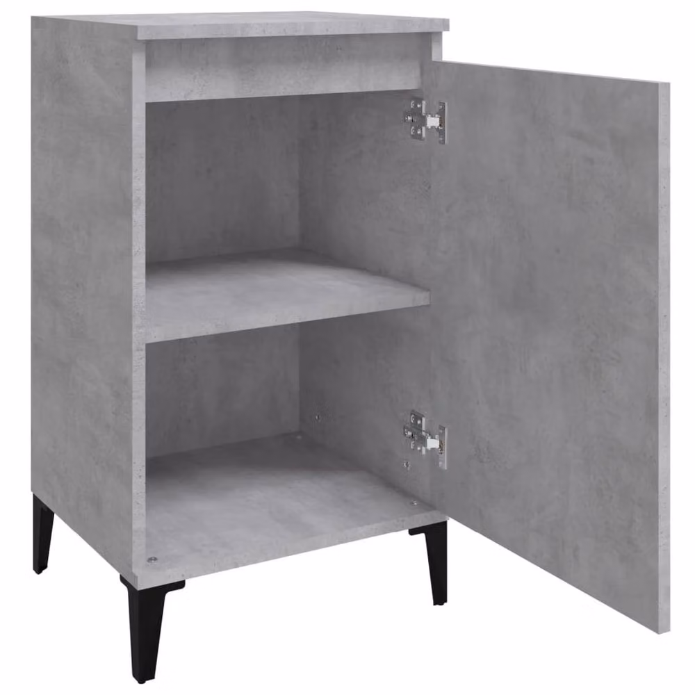 Berkfield Home Modern Bedside Cabinet in Concrete Grey, W/D/H: 40 x 35 x 70 cm – 3