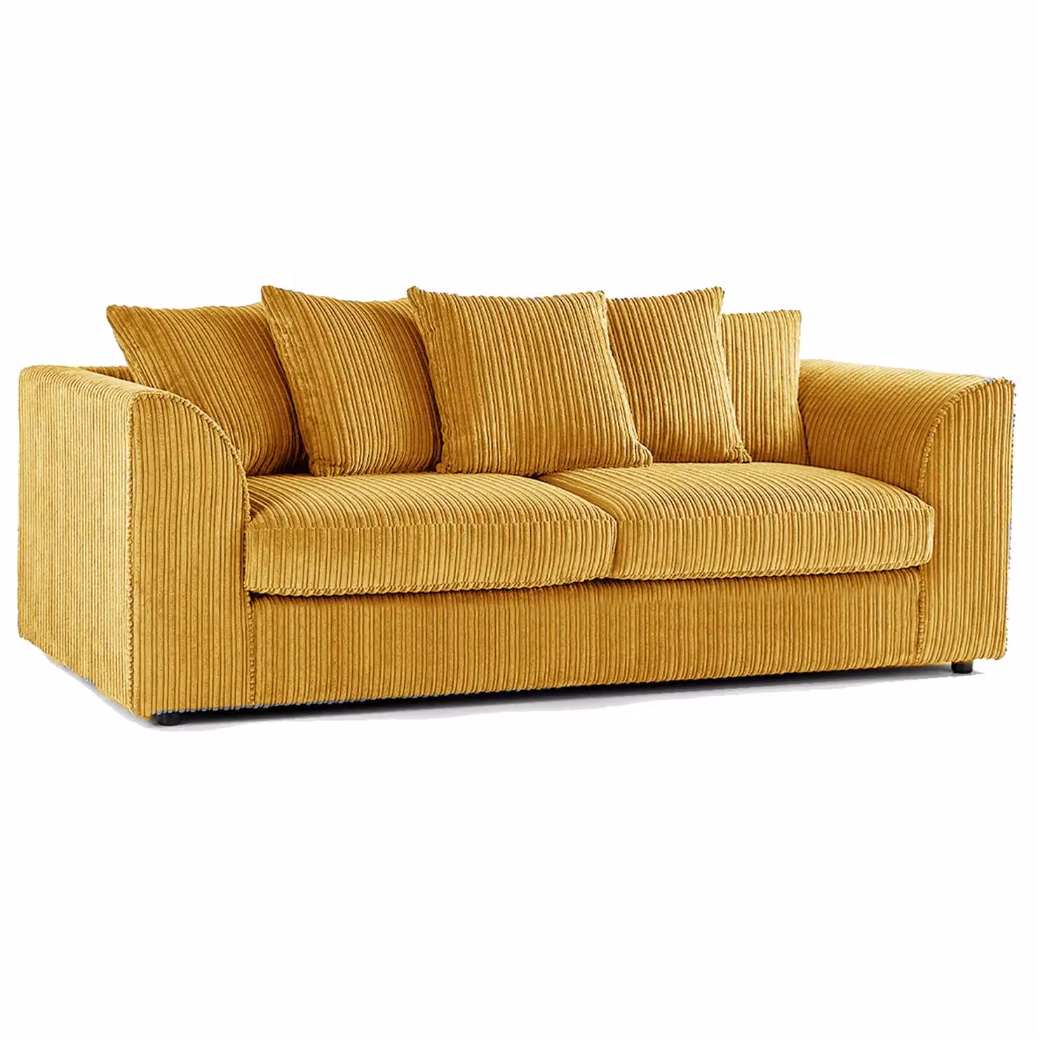 Luxor Living Luxor Jumbo Cord 3 + 2 Fabric Sofa Suite in Mustard – 2