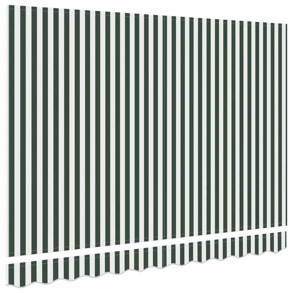 Berkfield Home Awning Replacement Fabric in Green and White for 3 x 2.5 m Frames – 3