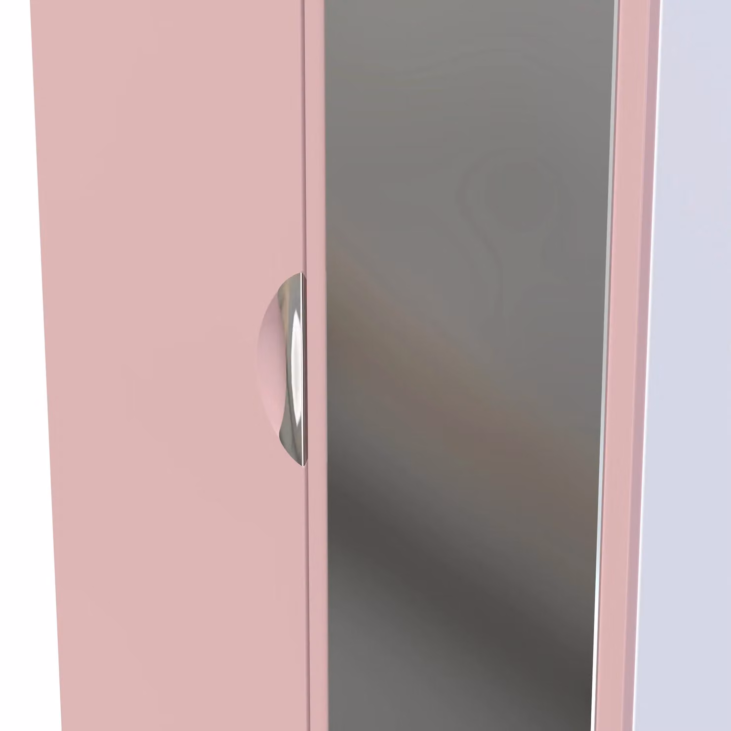 2 U Holborn Ready Assembled 2 Door Mirrored Wardrobe in Dusty Pink – 3