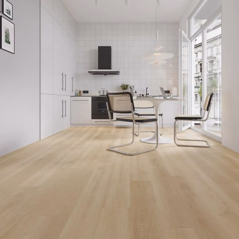 Vinyl Flooring UK Woodlands Forest Luxury Wood Look Vinyl Tiles, 16 Planks, Covers 3.67sqm, Light Brown