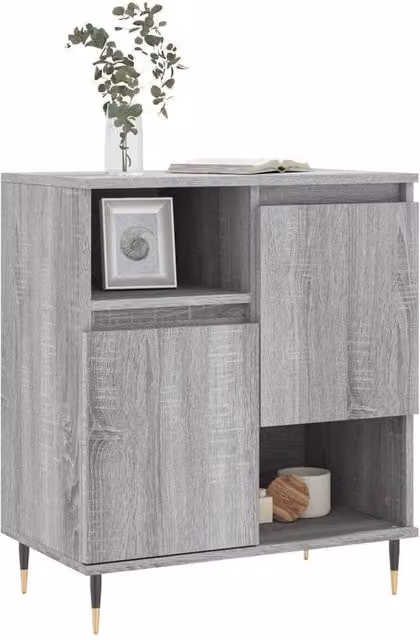 Berkfield Home Sonoma Grey Sideboard in Engineered Wood W/D/H: 60 x 35 x 70 cm