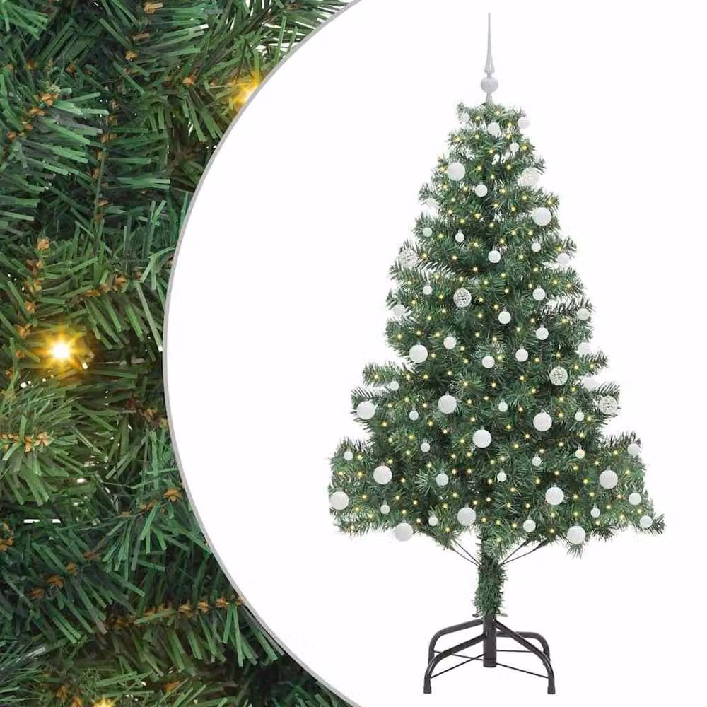 Berkfield Home Lush Green Christmas Tree with 300 LEDs and Stand, Height: 180 cm – 3