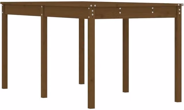 Berkfield Home Rustic Rectangular Garden Table in Brown Solid Pine, W/D/H: 159.5 x 82.5 x 76 cm