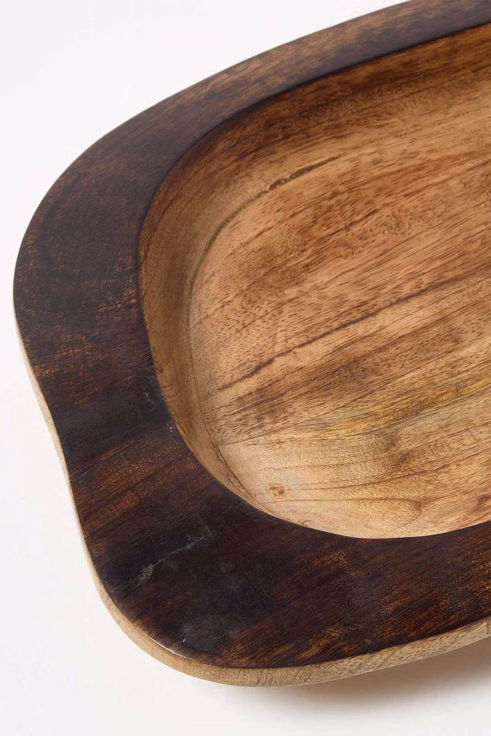 Homescapes Mango Wood Dough Bowl in Brown and Beige, W: 57 cm, D: 21 cm, H: 5 cm – 2