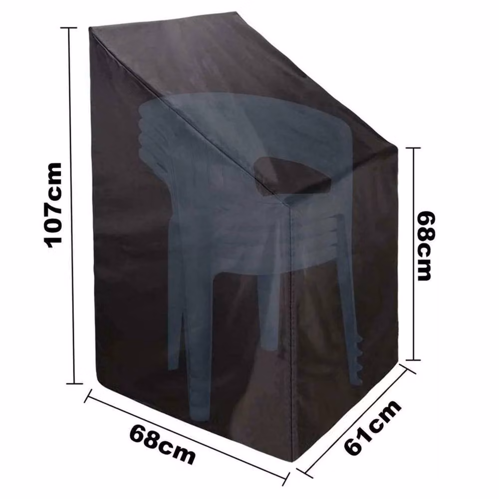 Nordara Waterproof Dining Chair Cover in Black, H 110 cm x W 35 cm – 2
