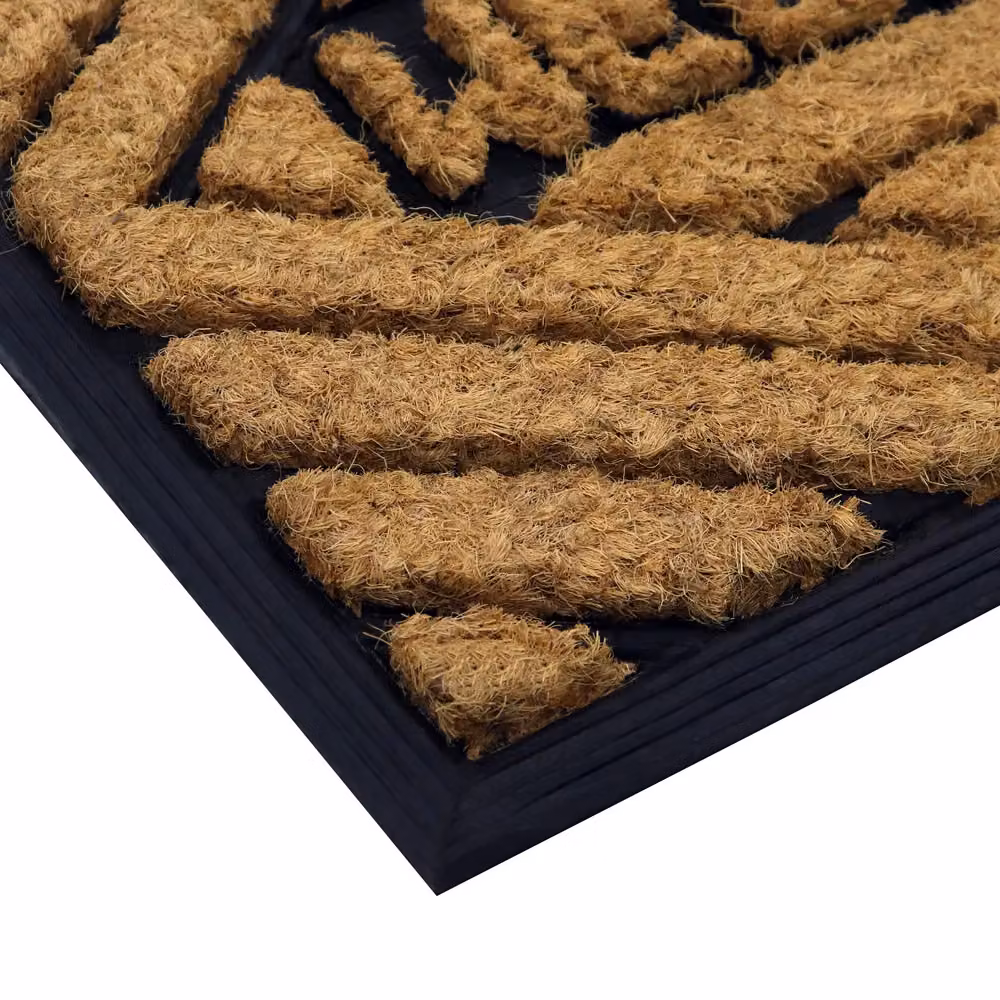 JVL Tuffscrape Coir and Rubber Backed Entrance Doormat, Brown, W: 40 cm, D: 60 cm – 2