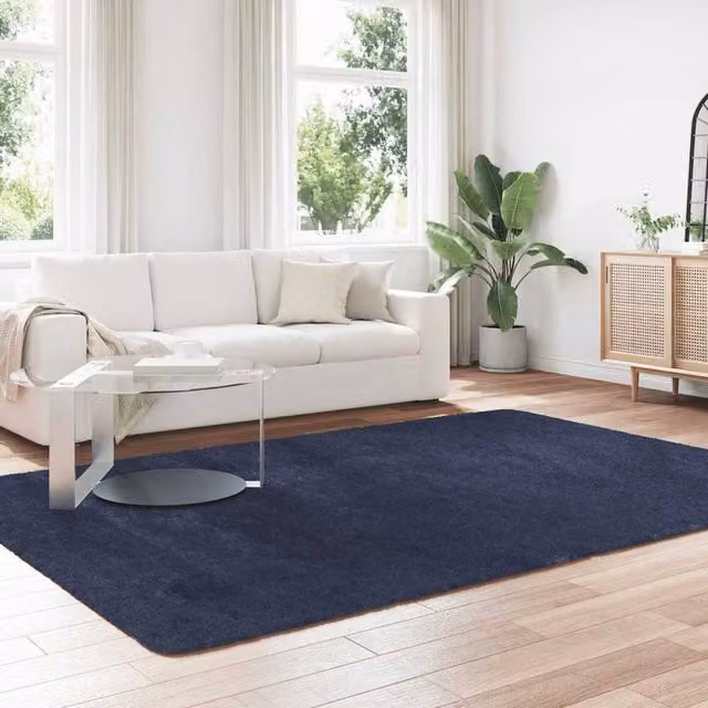 Berkfield Home NAVARRA Shaggy High Pile Rug, Blue, W: 200 cm, D: 290 cm – 1