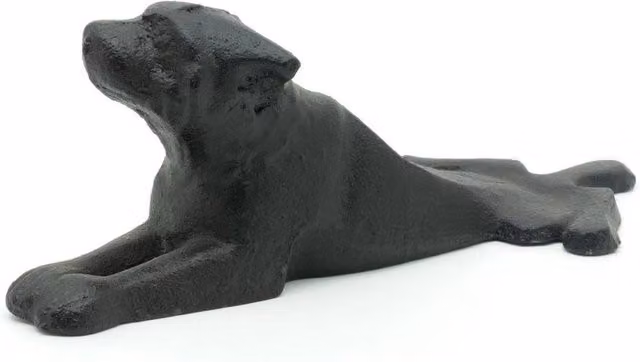 PAWNORA Cast Iron Animal Door Stop in Black – 1
